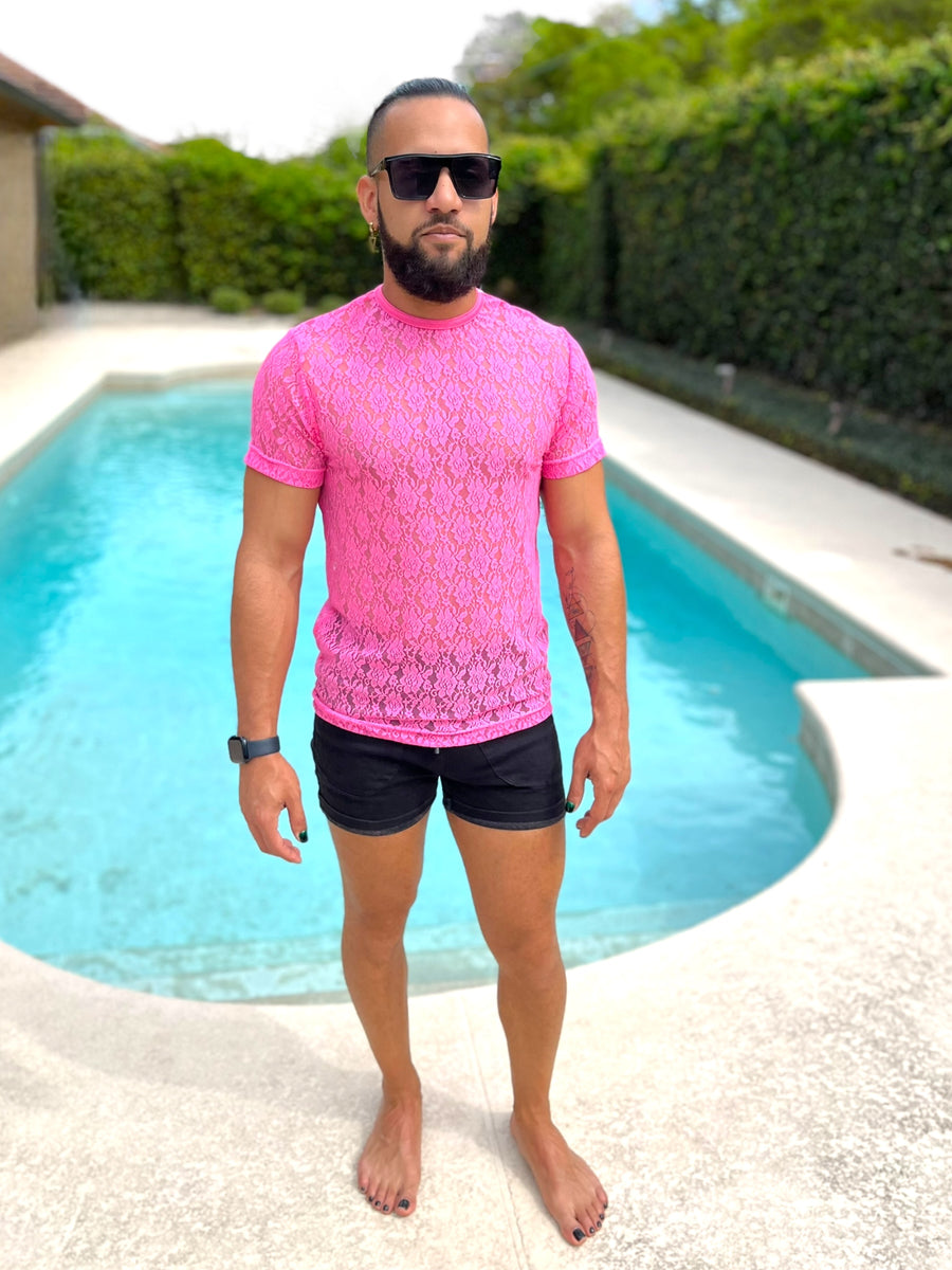 Sheer Lace Tee Shirt – shane kindley.com