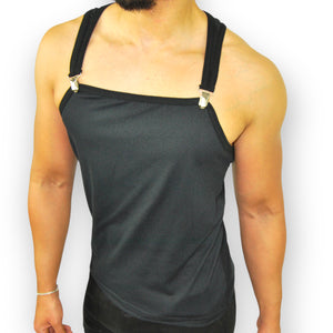 Mens Metal Clip Jersey Tank Clubwear Streetwear