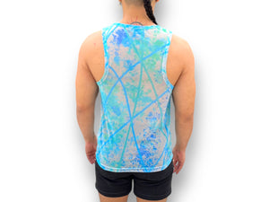 Abstract Splatter Custom Print Men’s Racer Back Tank