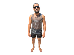 Sheer Metallic Color Shift Men’s Tank Top