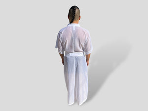 Long Unisex Kimono Robe Coverup Sheer Chiffon