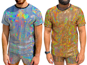 Iridescent Holographic Tee Shirt