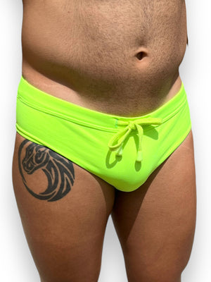 Mens Neon Stretch Brief Swimsuit