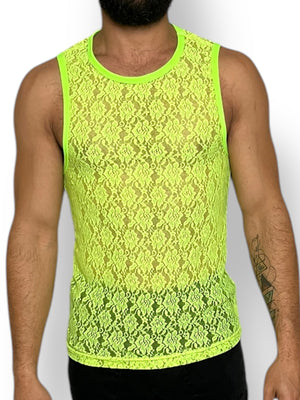 Fitted Stretch Lace Tank