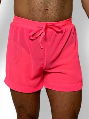 Sheer Chiffon Short Festival Wear See Through Mesh