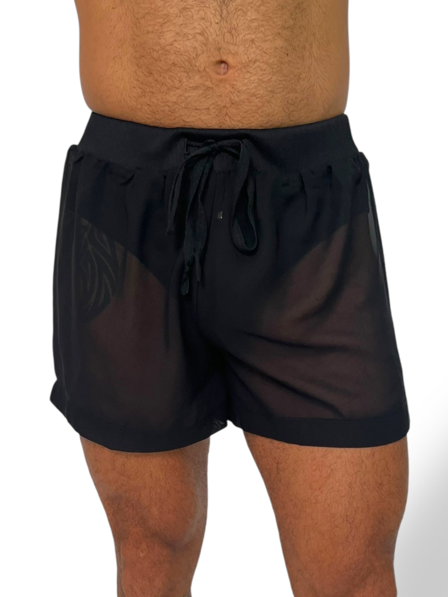 Sheer Chiffon Short Festival Wear See Through Mesh