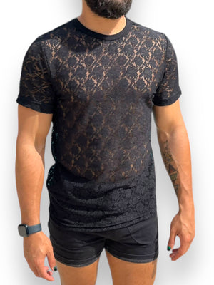 Sheer Lace Tee Shirt