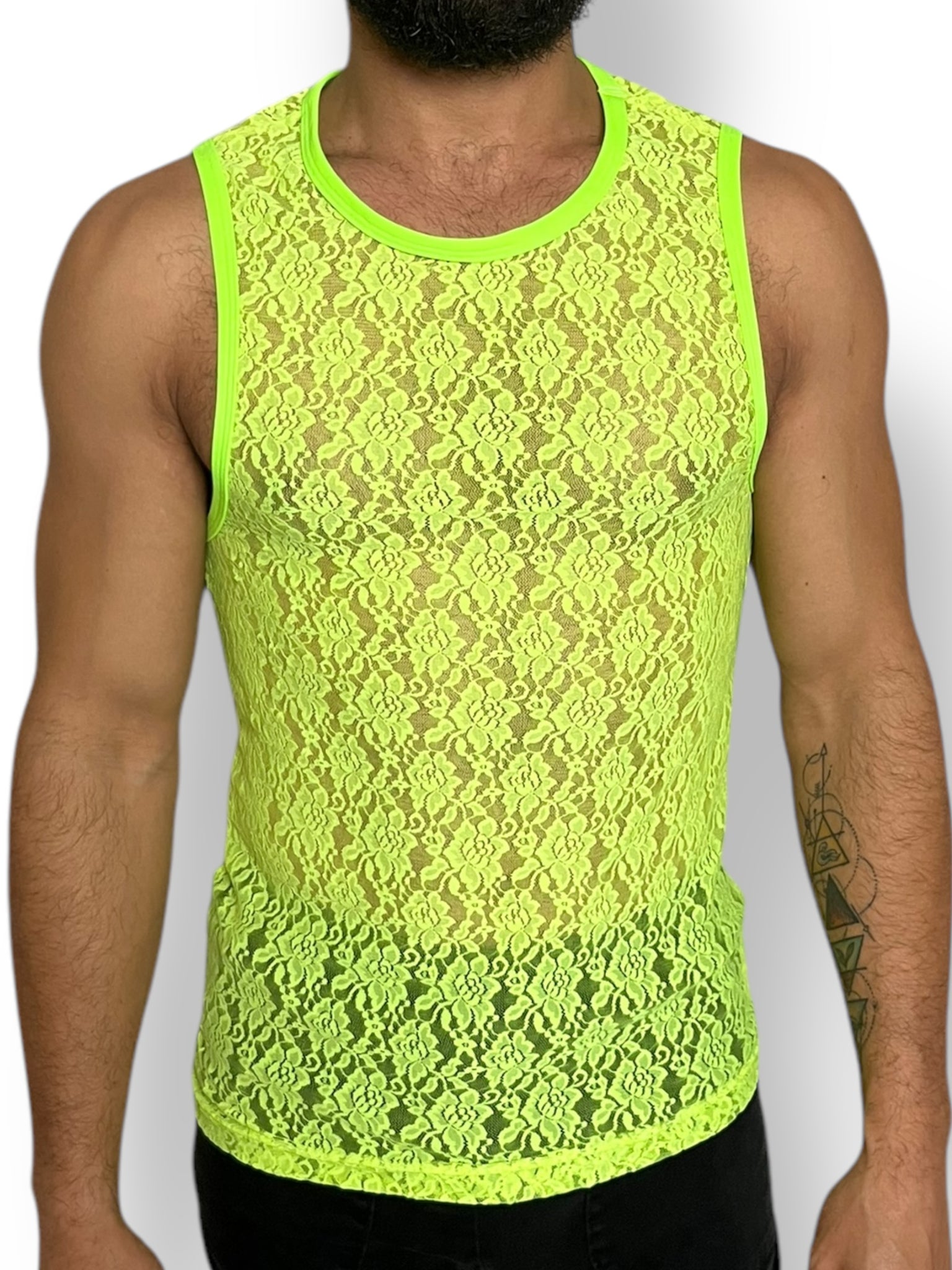 Fitted Stretch Lace Tank