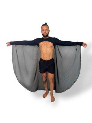 Wings Unisex Longsleeve Sheer Cape Harness