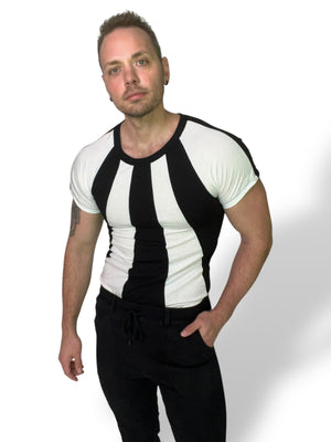 Fitted Raglan Stripe Teeshirt