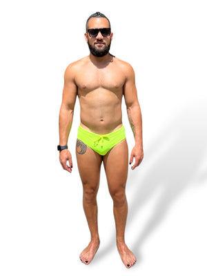 Mens Neon Stretch Brief Swimsuit