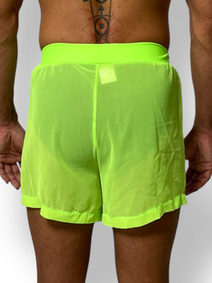 Sheer Chiffon Short Festival Wear See Through Mesh