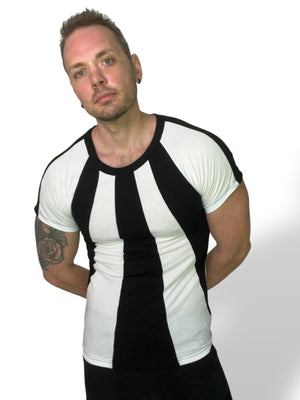 Fitted Raglan Stripe Teeshirt