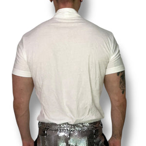 Deep V Tee Shirt White
