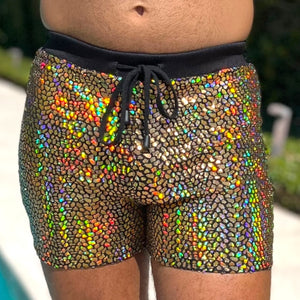 Holographic Iridescent Shorts