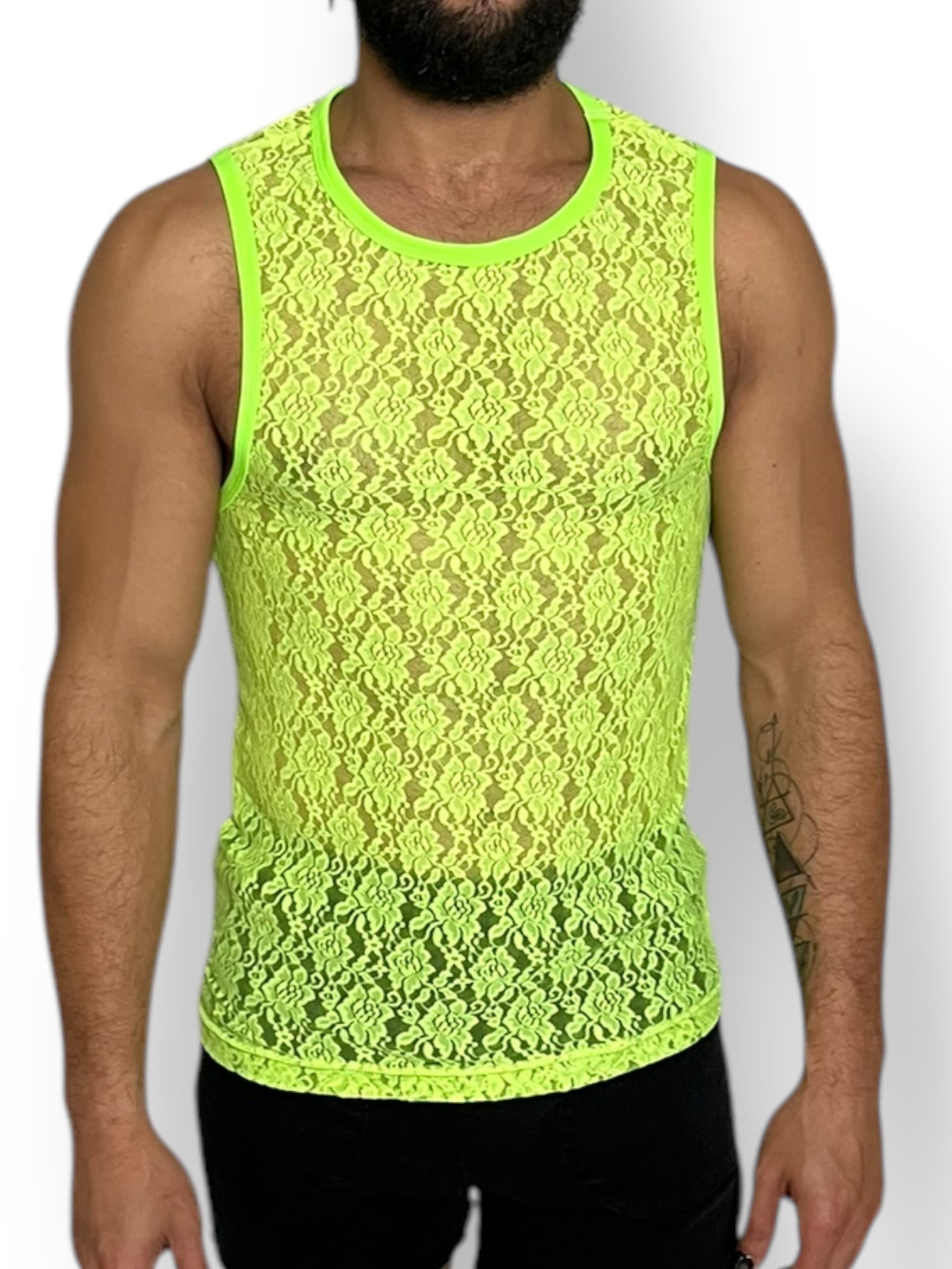 Fitted Stretch Lace Tank