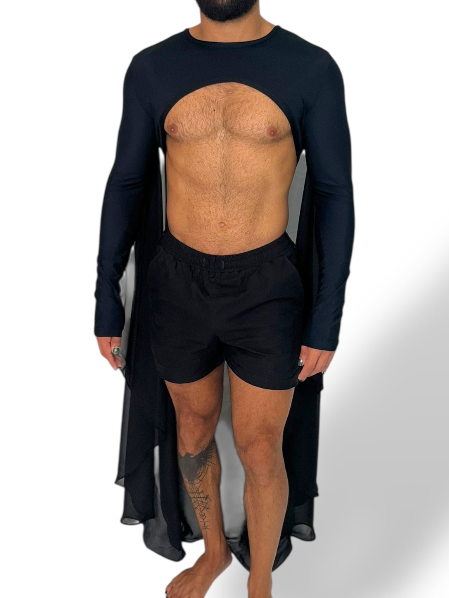 Wings Unisex Longsleeve Sheer Cape Harness