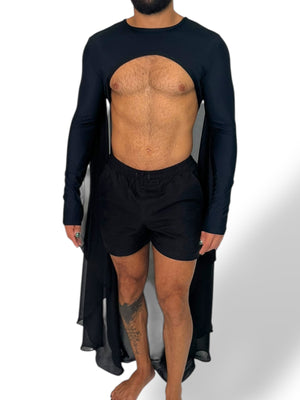 Wings Unisex Longsleeve Sheer Cape Harness