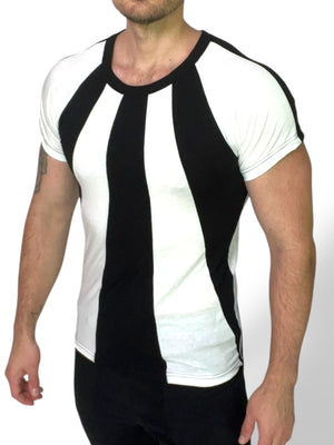 Fitted Raglan Stripe Teeshirt