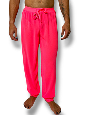 Sheer Chiffon Jogger Elastic Waistband and Cuff