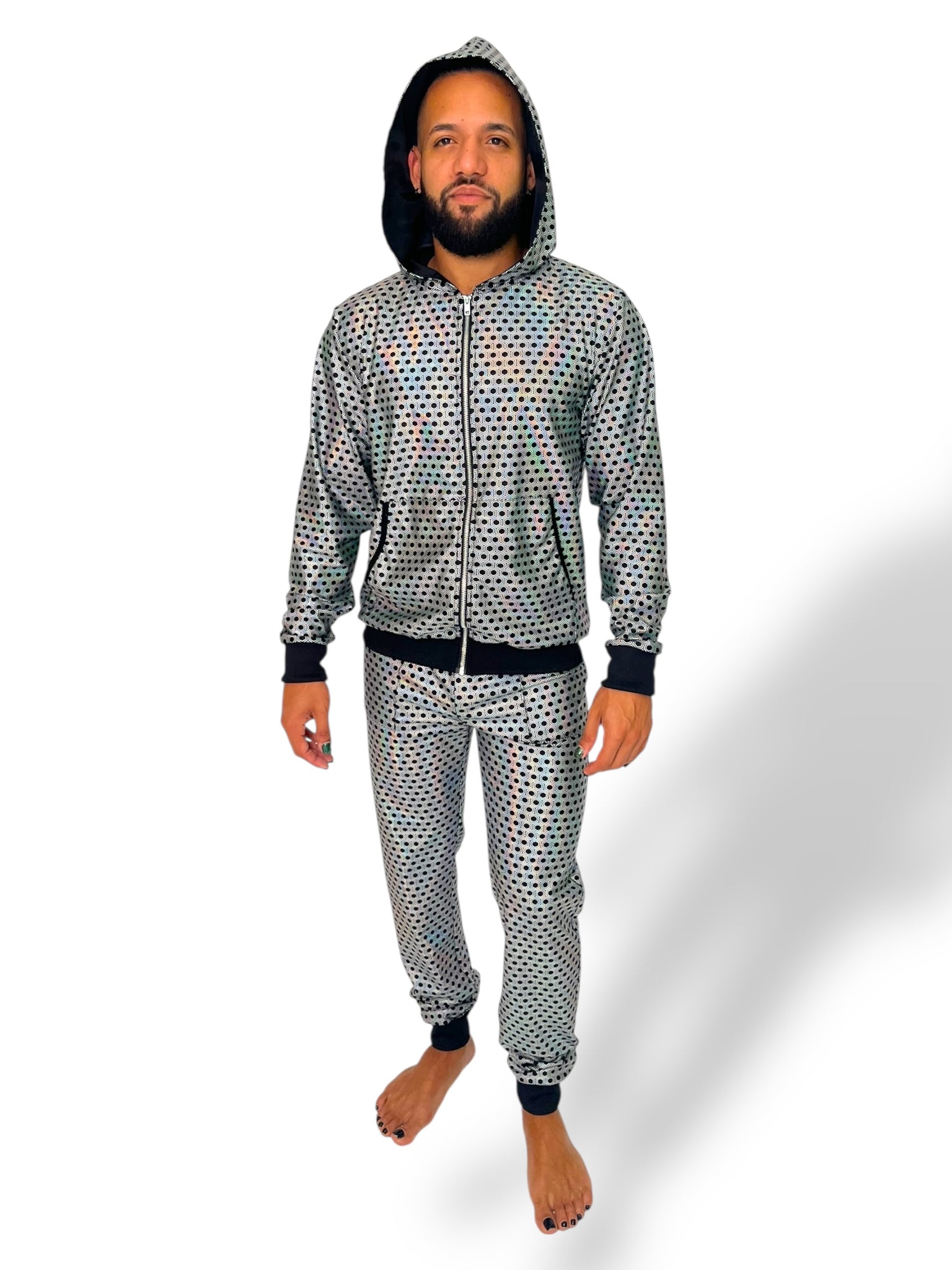 Holographic Psychedelic Hoodie And Jogger