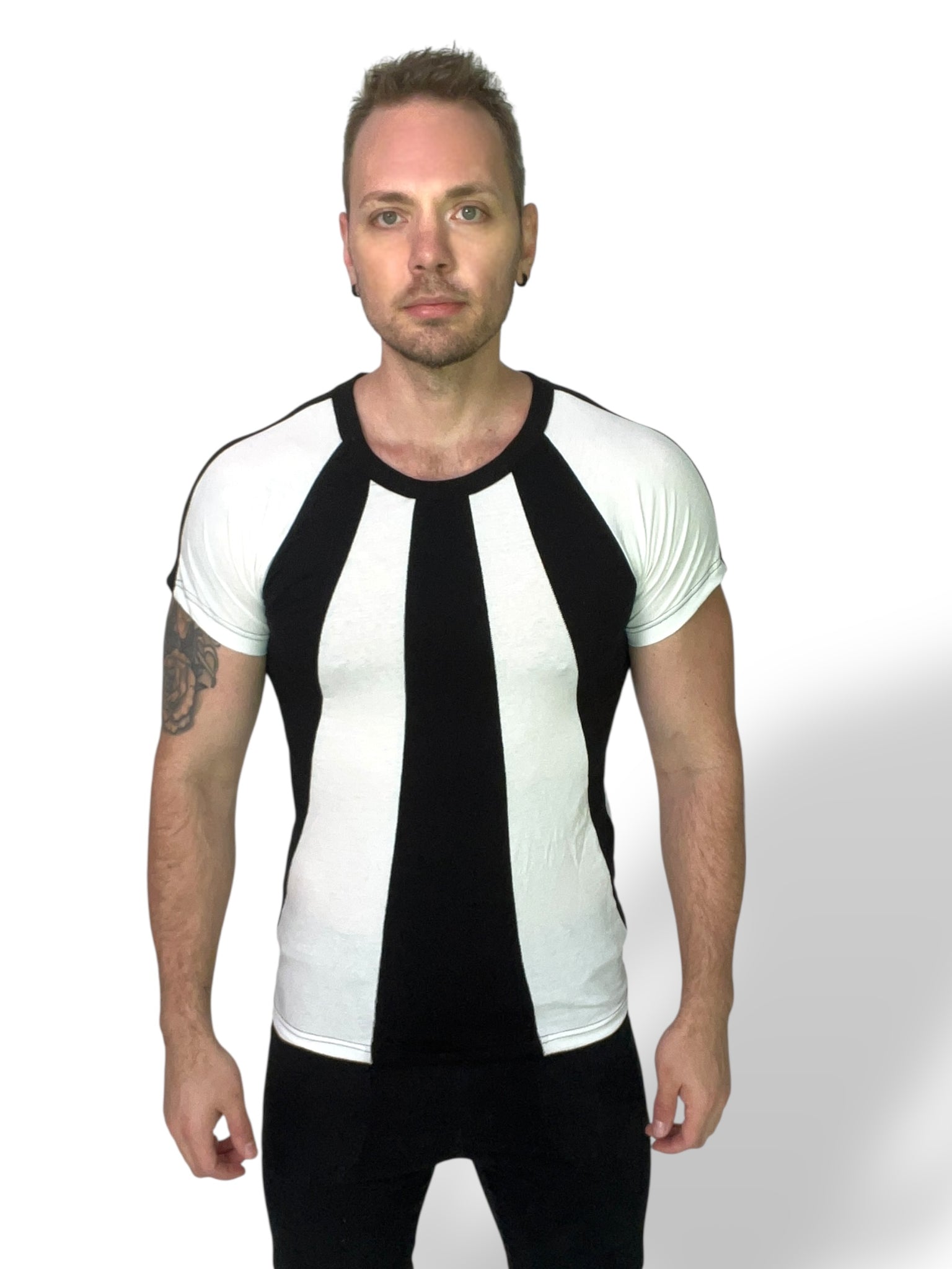 Fitted Raglan Stripe Teeshirt