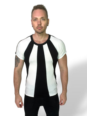Fitted Raglan Stripe Teeshirt