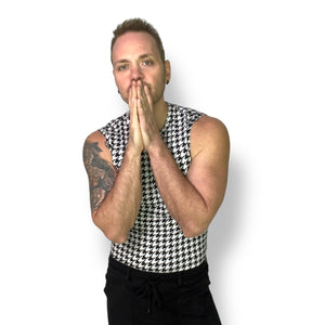 Houndstooth Fitted Tank