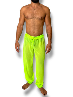 Sheer Chiffon Jogger Elastic Waistband and Cuff