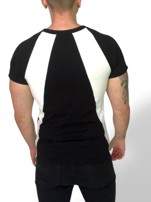 Fitted Raglan Stripe Teeshirt