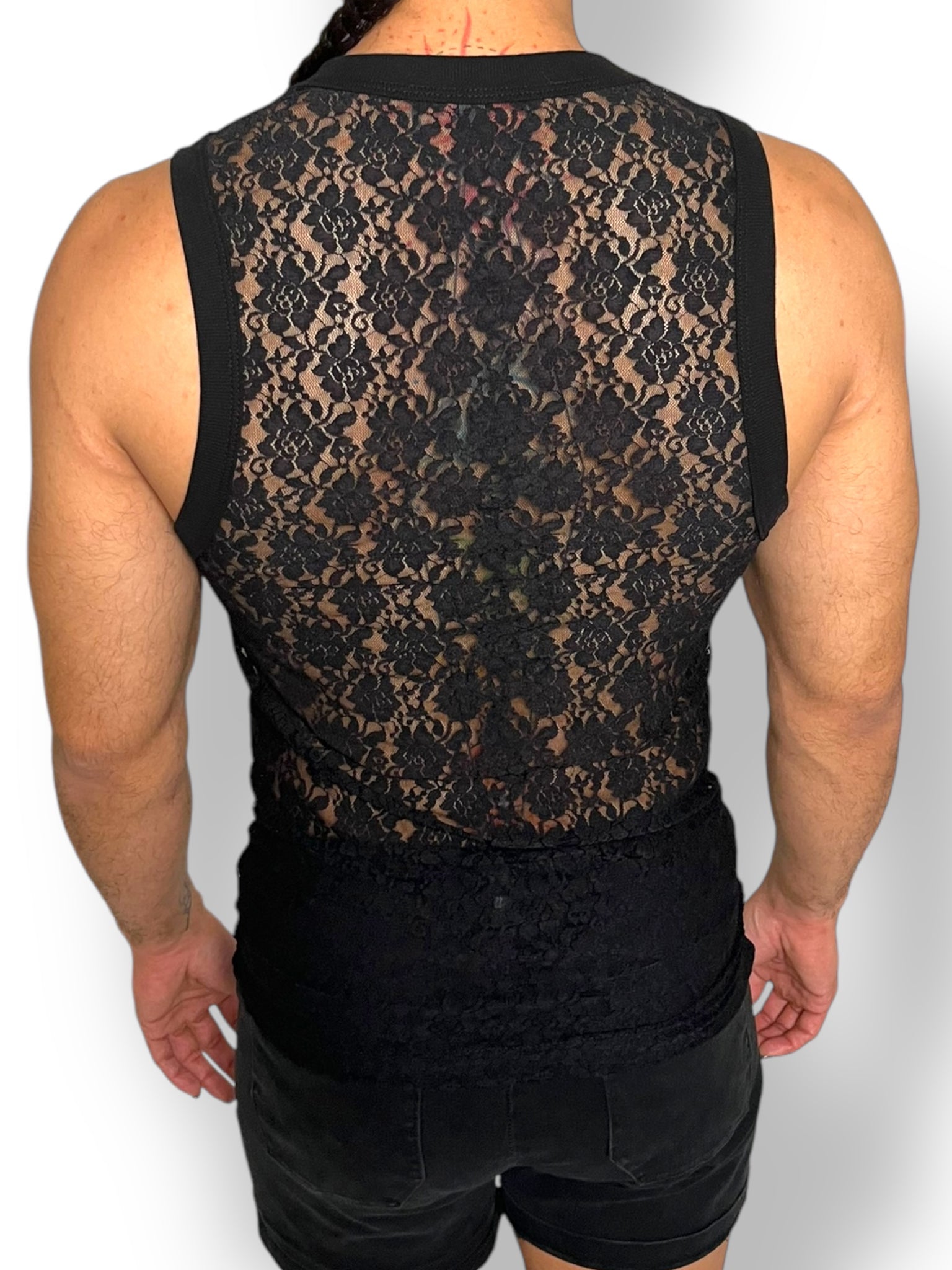 Fitted Stretch Lace Tank