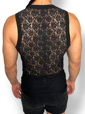 Fitted Stretch Lace Tank