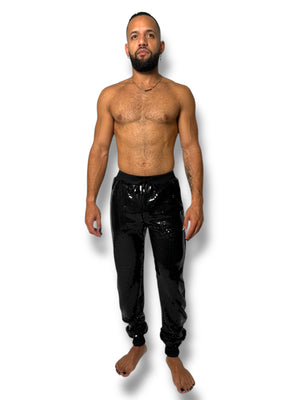 Black Sequin Stretch Hoodie Jogger Set