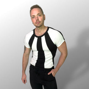 Fitted Raglan Stripe Teeshirt