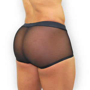 Sheer Black Stretch Swimsuit
