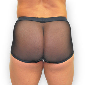 Sheer Black Stretch Swimsuit