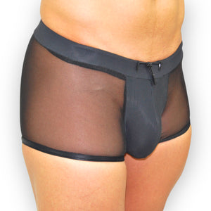Sheer Black Stretch Swimsuit