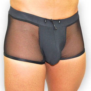 Sheer Black Stretch Swimsuit
