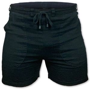 Black Stretch Denim Short